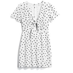 Nine Britton Rumi Tie Front Dress - polka dot dress